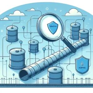 "Imagen de una plataforma de auditoría para pipelines de datos sensibles, mostrando herramientas de análisis, gráficos de seguridad y monitoreo en tiempo real, destacando la importancia de la protección empresarial en la gestión de datos críticos."