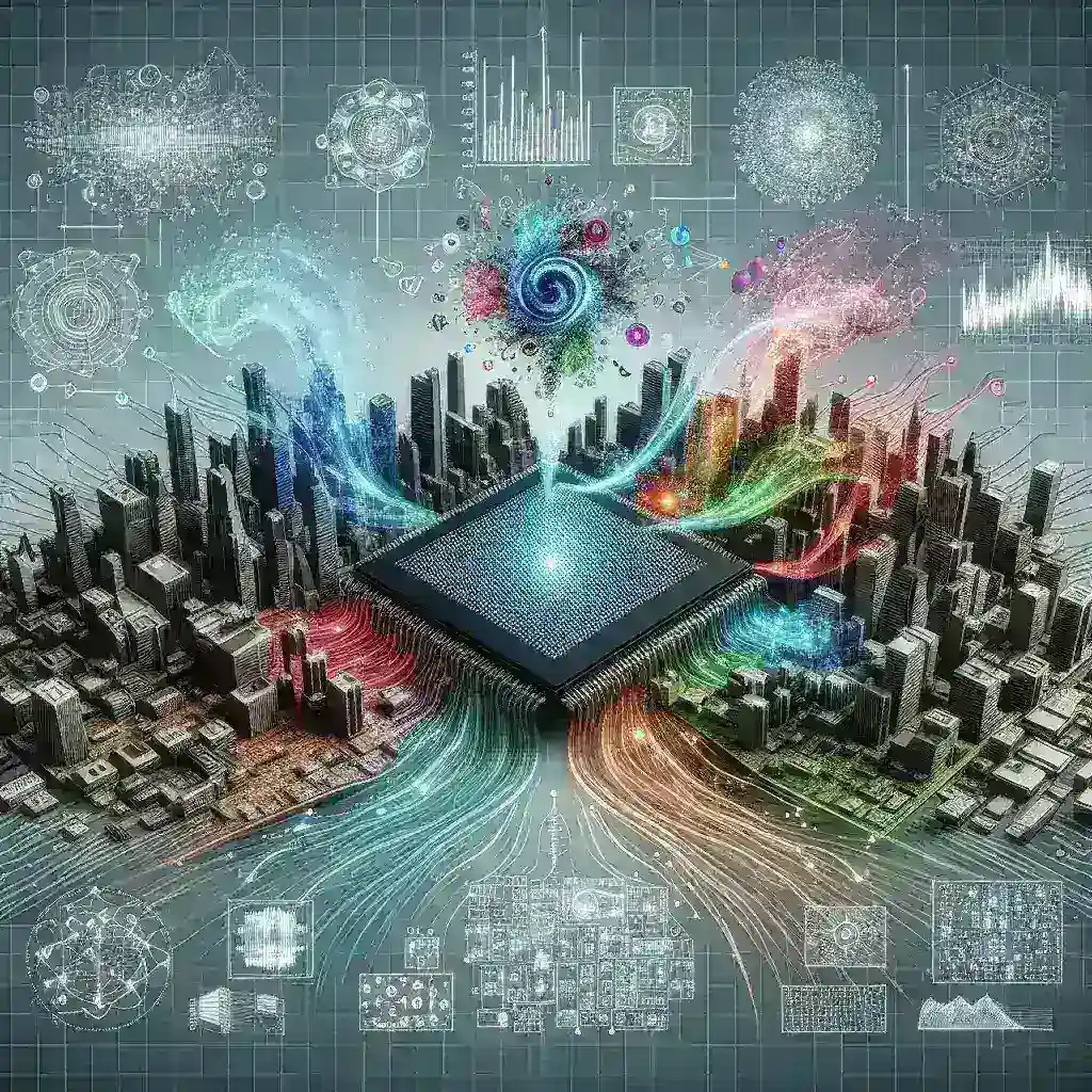 "Infografía sobre inferencia multimodal y su impacto en el diseño de silicio híbrido, destacando la integración de distintas tecnologías para mejorar el rendimiento y la eficiencia en la computación."