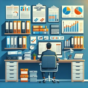 "Imagen de herramientas digitales modernas utilizadas para la gestión de auditorías de cumplimiento normativo en empresas, destacando software y aplicaciones para facilitar la supervisión y el cumplimiento regulatorio."